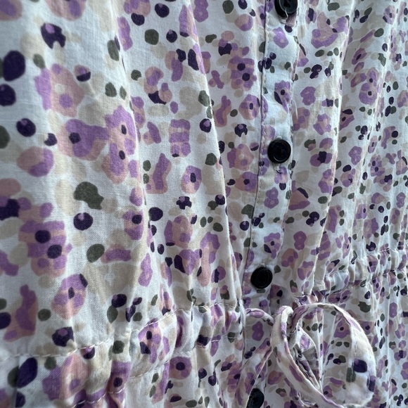 Tommy Hilfiger Purple Flower Mini Shirt Dress Size Medium - Picture 2 of 4